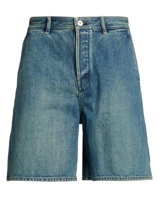 Jil Sander Blue Denim Shorts Cotton, Ovine Leather for men