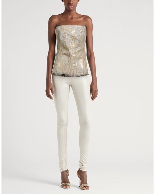 Rick Owens Brown Top Cotton, Elastomultiester, Rubber