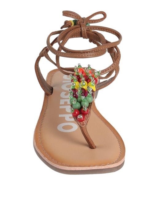 Gioseppo Brown Thong Sandal
