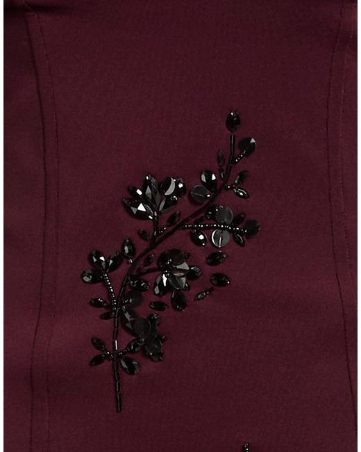 DES_PHEMMES Red Maxi Dress Polyester, Elastane