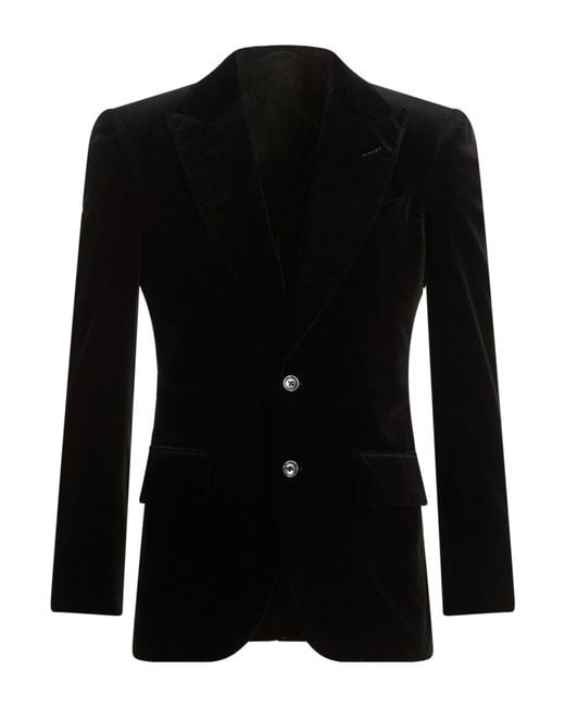 Tom Ford Black Blazer Cotton for men