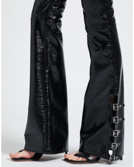 Courreges Black Pants Cotton, Polyurethane, Elastane