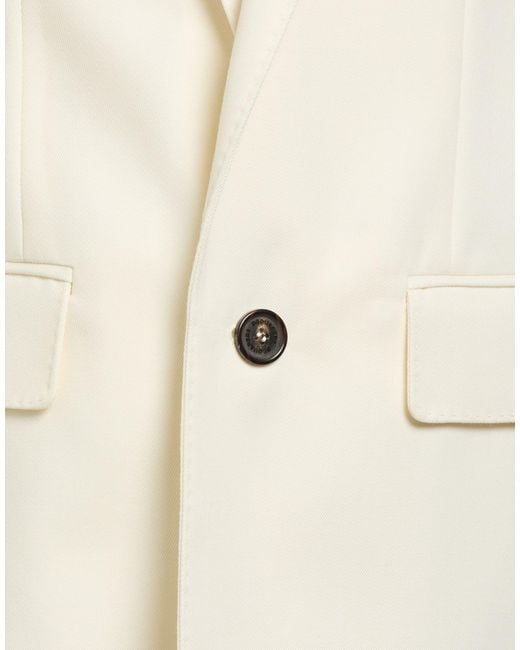 DSquared² White Suit Polyester, Virgin Wool