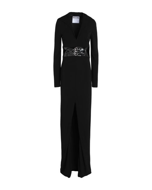Moschino Black Maxi Dress Viscose, Polyester, Elastane, Polyurethane Resin