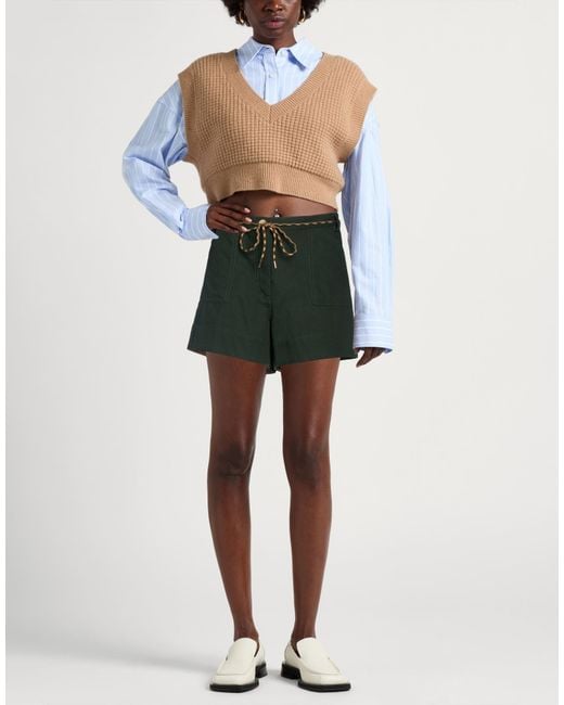 Sandro Green Shorts & Bermuda Shorts Cotton