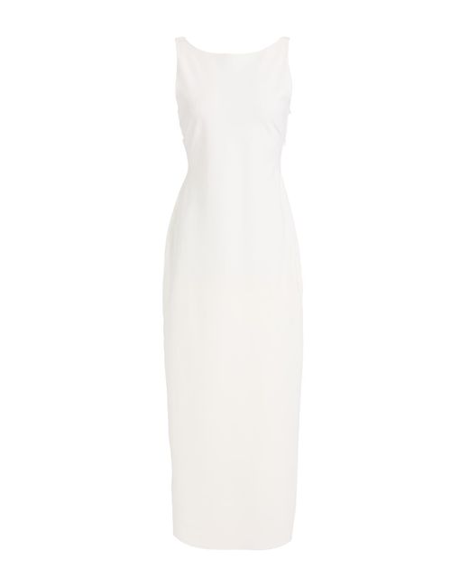 Emporio Armani White Maxi Dress Polyamide, Elastane