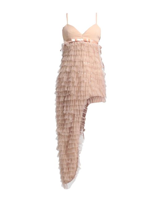 Nora Barth Natural Sand Mini Dress Polyester, Elastane