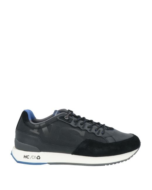 North Sails Blue Sneakers Leather, Textile Fibers for men