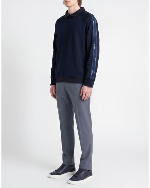 Dondup Blue Midnight Sweatshirt Polyester, Cotton for men
