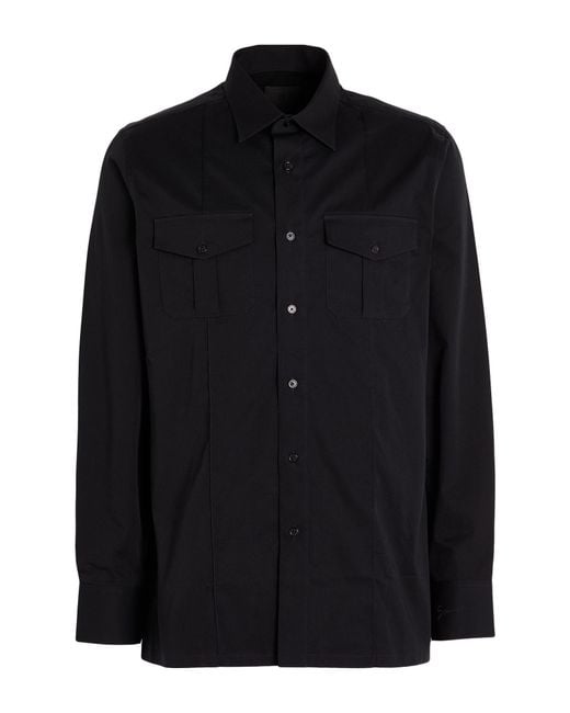 Givenchy Black Midnight Shirt Cotton, Elastane for men