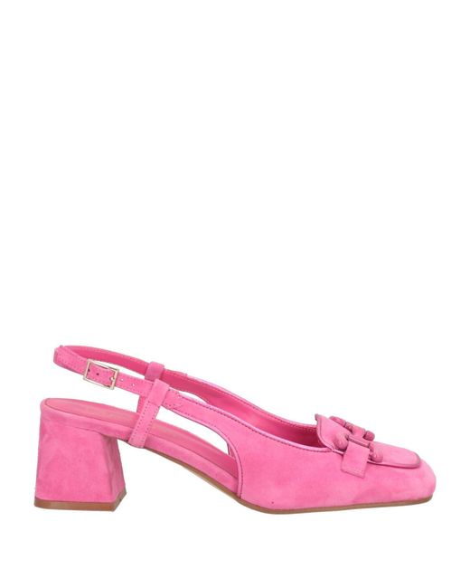 CafeNoir Pink Fuchsia Pumps Leather