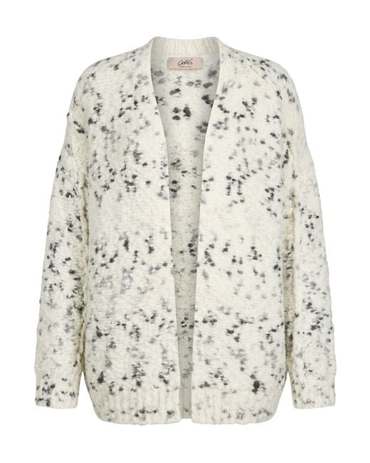 Carla G White Cardigan Polyacrylic, Wool, Alpaca Wool, Polyamide