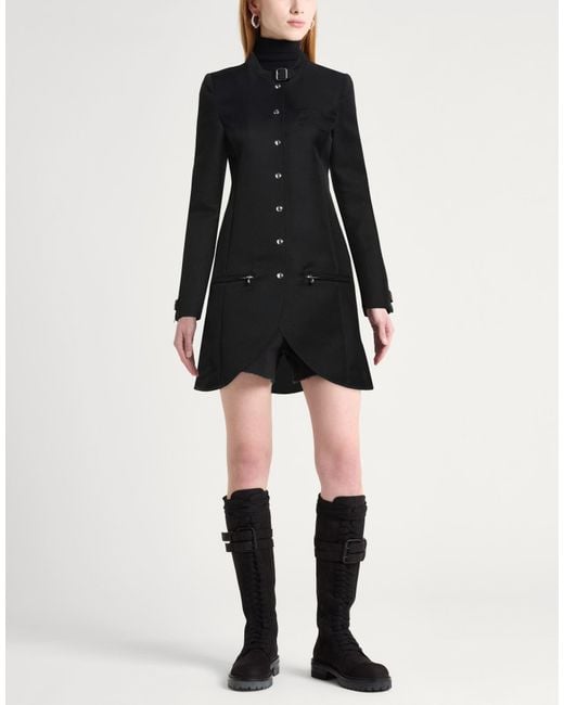 Courreges Black Overcoat & Trench Coat Polyester