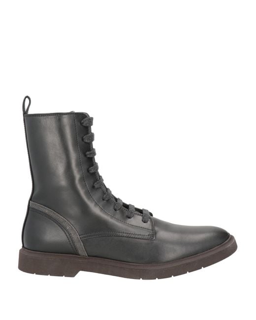 Brunello Cucinelli Gray Ankle Boots