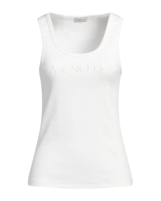 Moncler White Tops With Logo