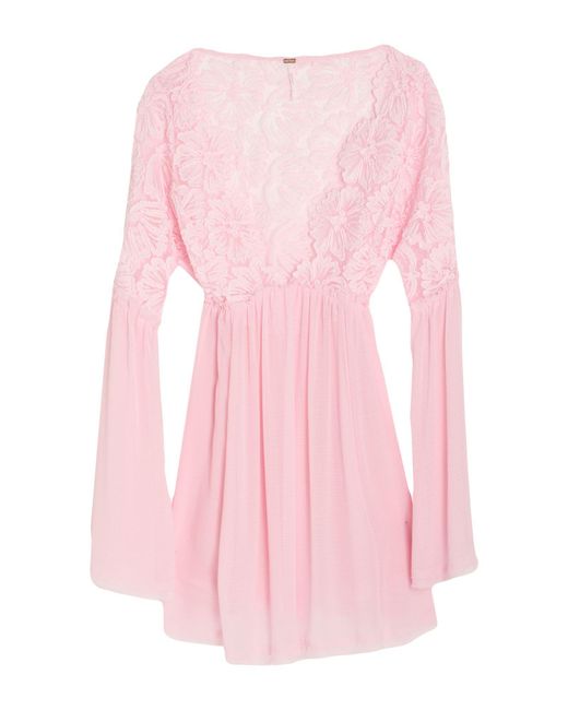 Free People Women's Pink Mini Dress Polyester