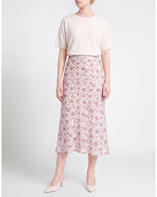 Isabel Marant Pink Midi Skirt Viscose, Silk
