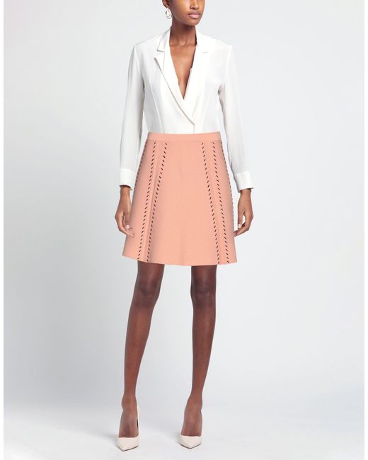 Sandro Pink Pointelle-knit Mini Skirt