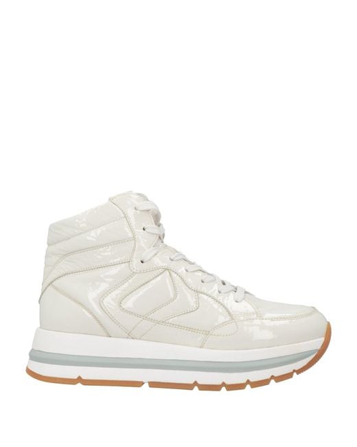 Voile Blanche White Sneakers Leather, Textile Fibers