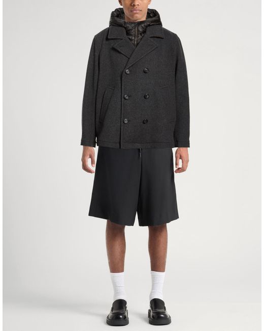 Woolrich Black Coat Wool, Polyamide for men