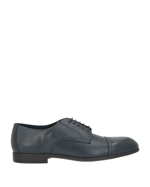 Baldinini Men's Gray Lace-Up Shoes Calfskin
