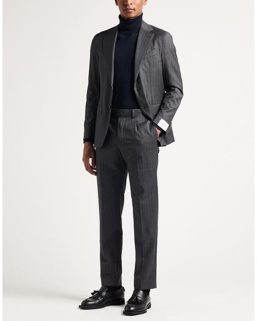 Caruso Blue Suit Wool for men