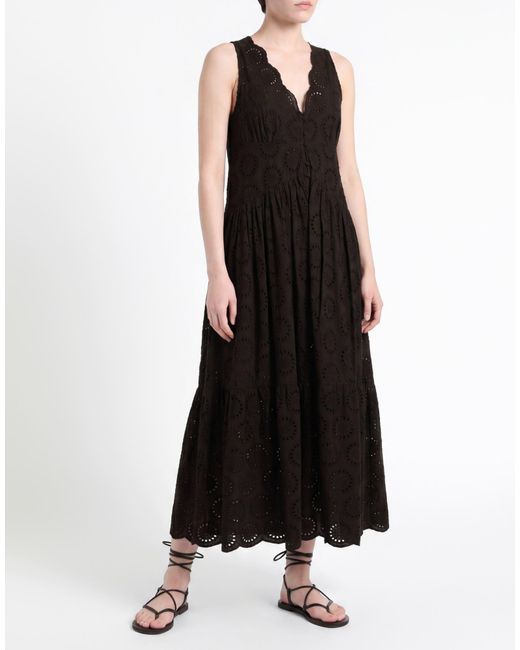 Twinset Black Maxi Dress Cotton