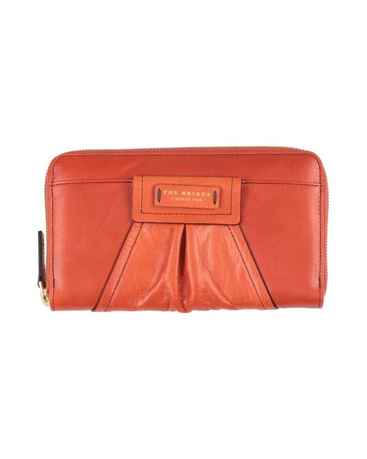 The Bridge Orange Wallet Leather