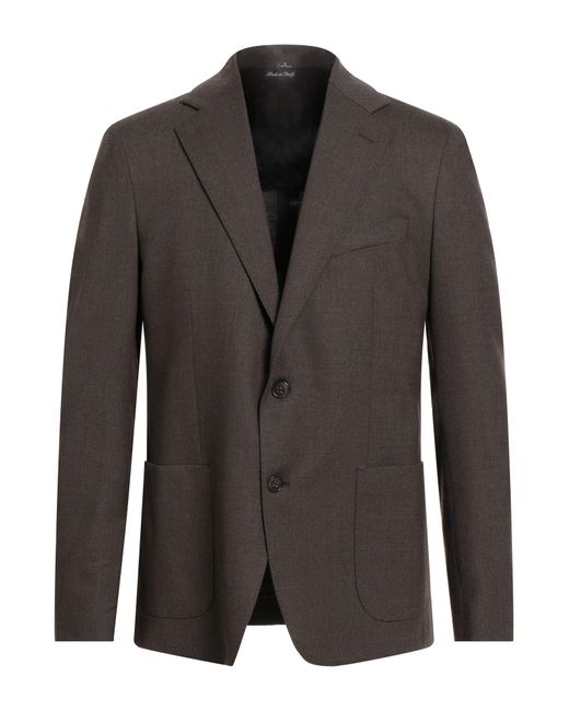 Brian Dales Black Dark Blazer Polyester, Wool, Elastane for men