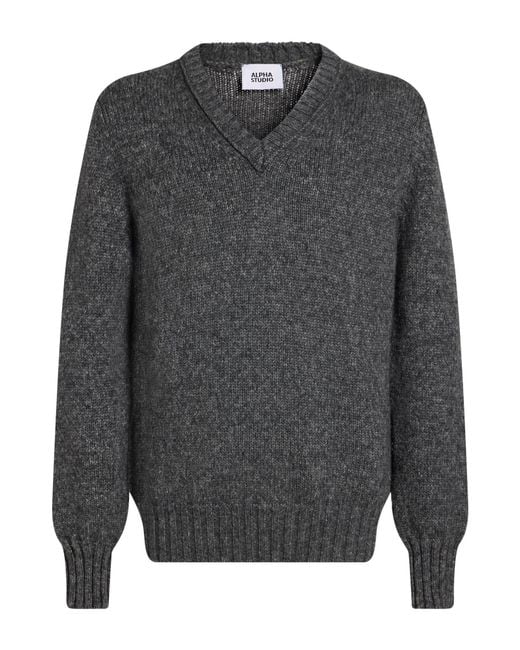 Pullover Alpha Studio pour homme en coloris Gray