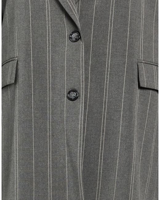 Manila Grace Gray Blazer Polyester, Viscose, Elastane