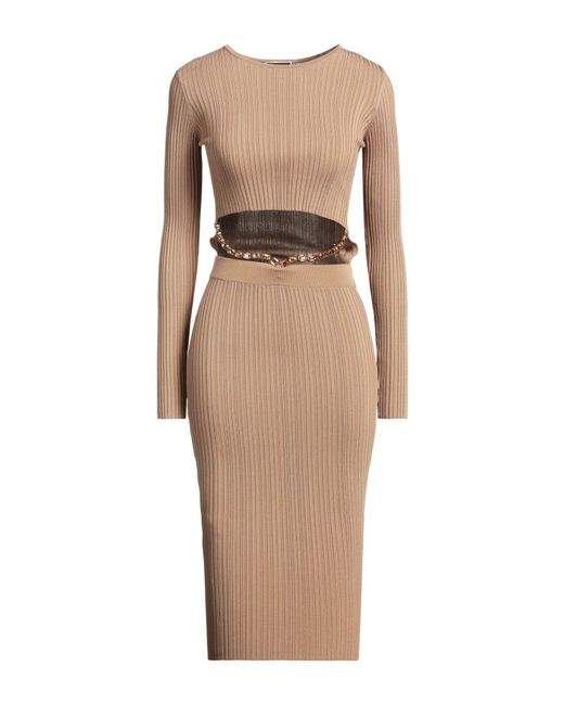Elisabetta Franchi Brown Midi Dress