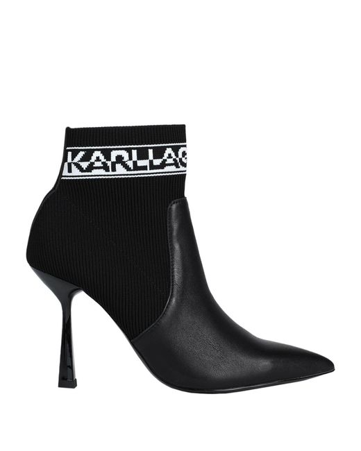 Karl Lagerfeld Black Heeled Boots