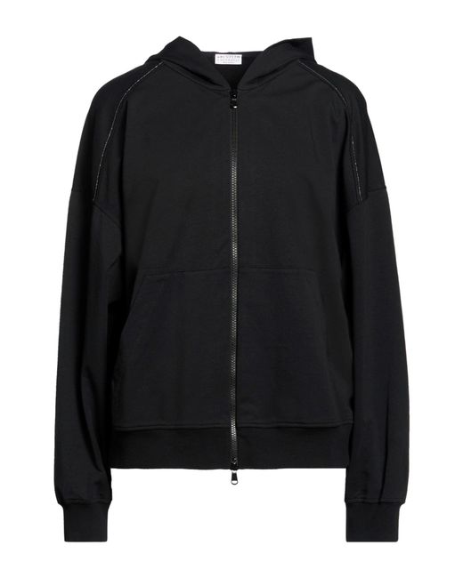 Brunello Cucinelli Black Sweatshirt Cotton, Elastane