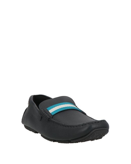 Bally Black Loafers Leather, Textile Fibers for men