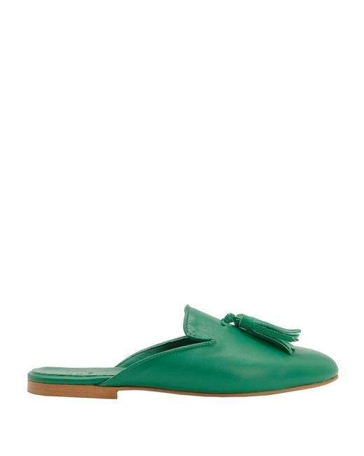 8 by YOOX Green Mules & Clogs