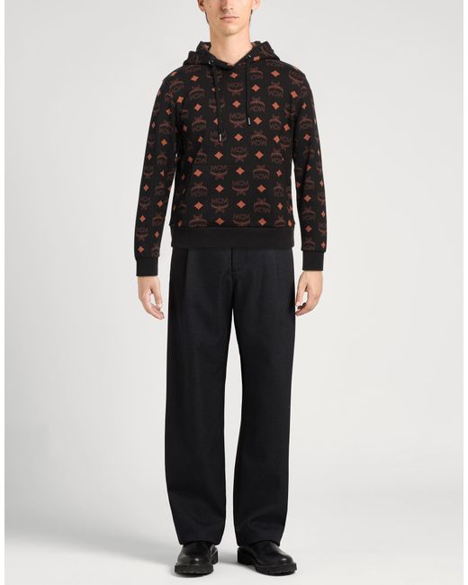 MCM Black Sweatshirt Cotton, Elastane for men