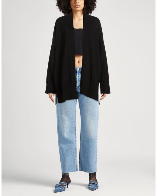 Alpha Studio Black Cardigan Merino Wool