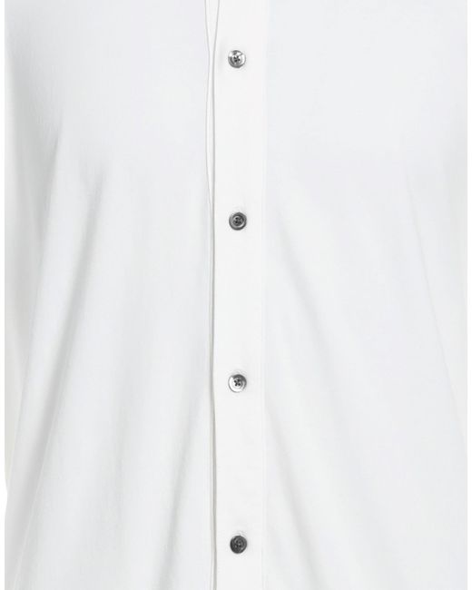 Alpha Studio White Slim-Fit Jersey Shirt for men