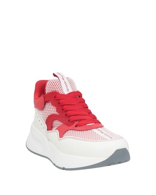 McQueen Pink Sneakers Leather, Textile Fibers for men