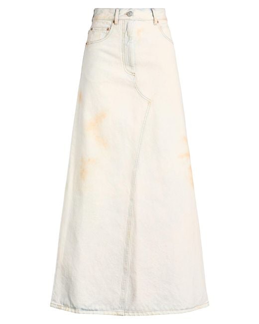 MM6 by Maison Margiela White Denim Skirt Cotton