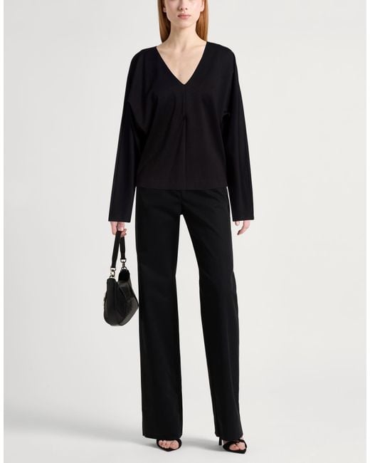 MEIMEIJ Black Sweatshirt Viscose, Polyamide, Elastane