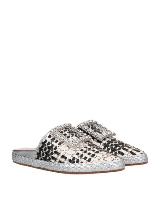 Roger Vivier White Mules & Clogs