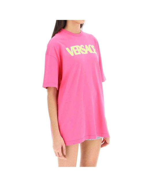 T-shirt Versace en coloris Pink
