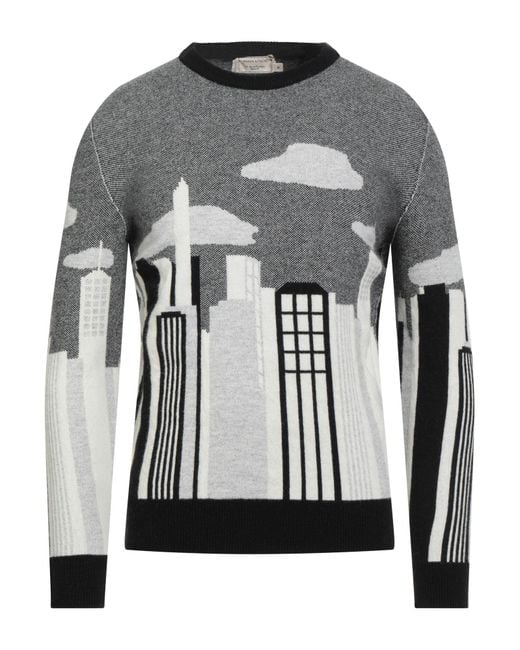 Maison Kitsuné Gray Sweater Wool, Polyamide for men