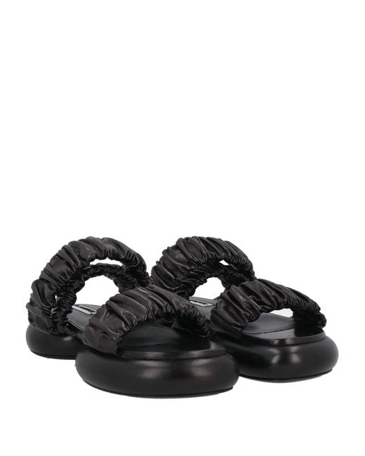 Jil Sander Black Sandals Leather