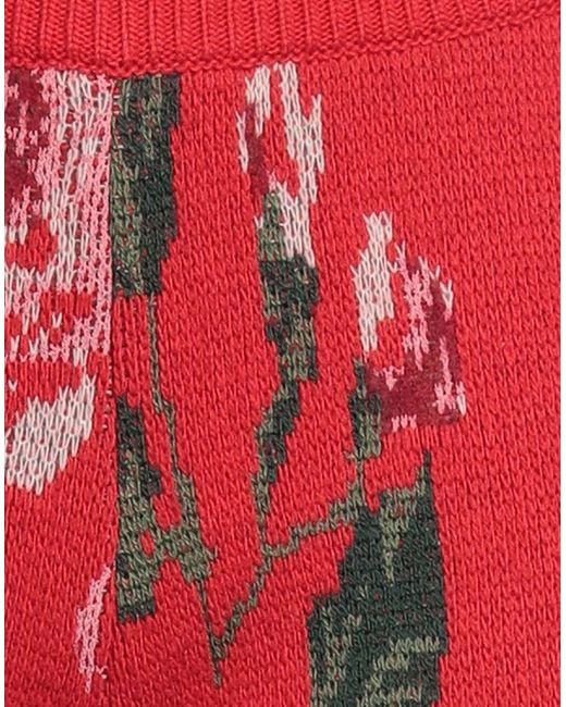 Magda Butrym Red Shorts & Bermuda Shorts Wool, Viscose, Polyamide, Polyester