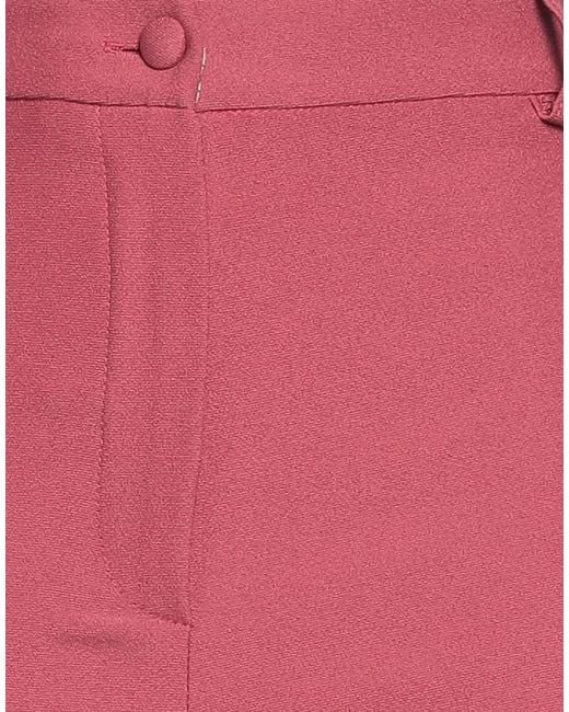 HEBE STUDIO Red Antique Rose Pants Polyester