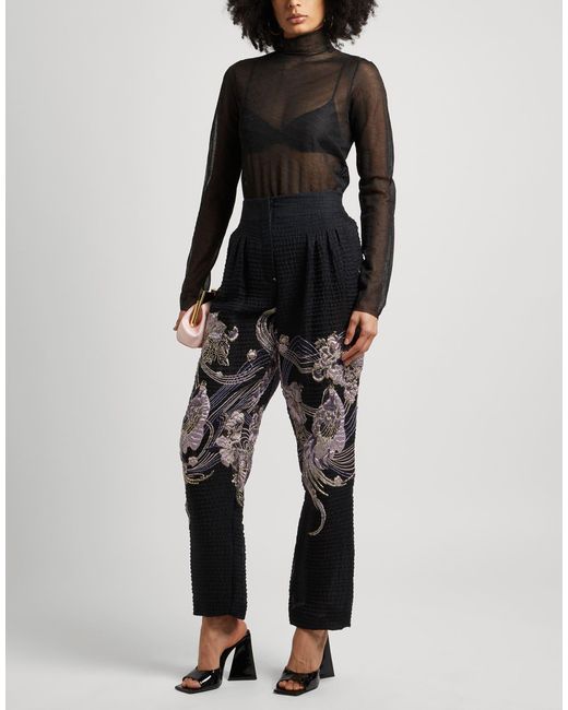 Alberta Ferretti Blue Pants Silk, Polyamide