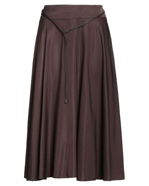 Peserico Brown Midi Skirt